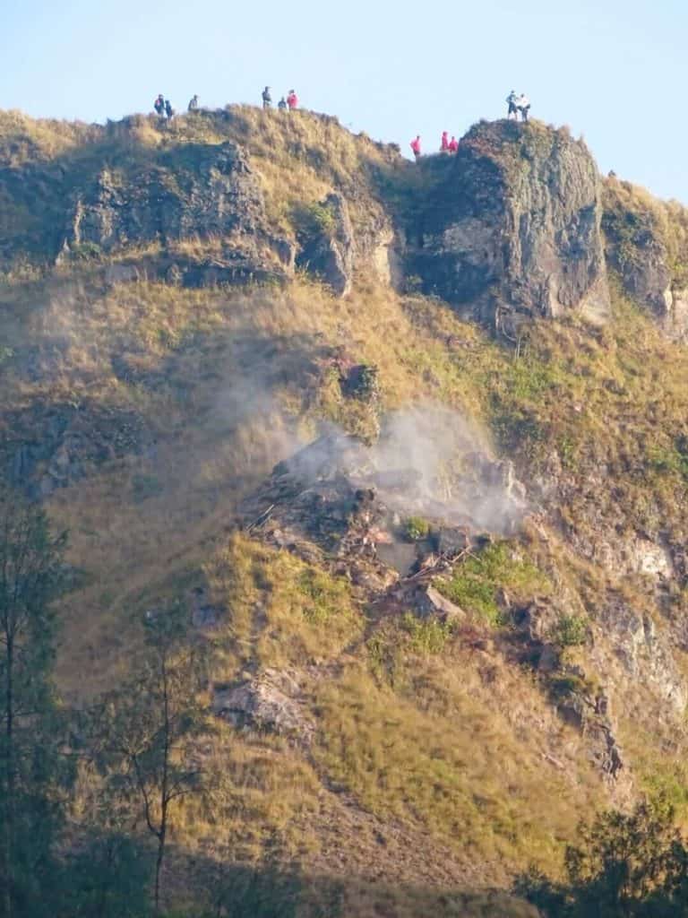 Steam rising from canyon