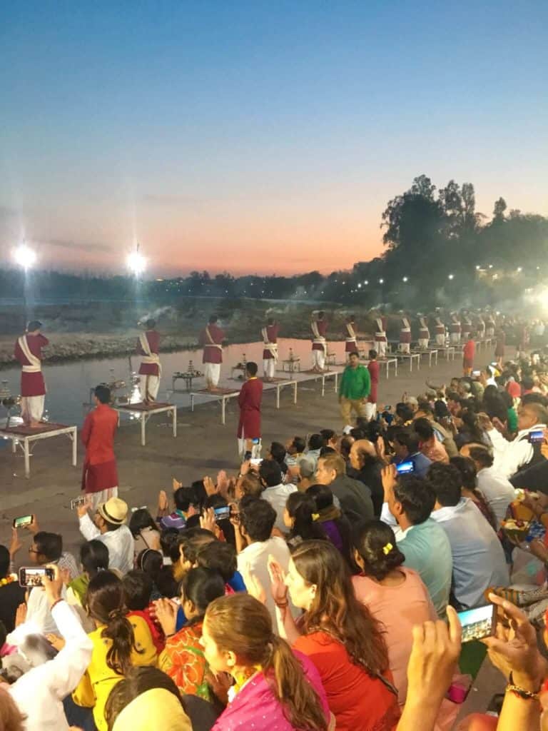 Fireshow at Triveni Ghat Rishikesh 