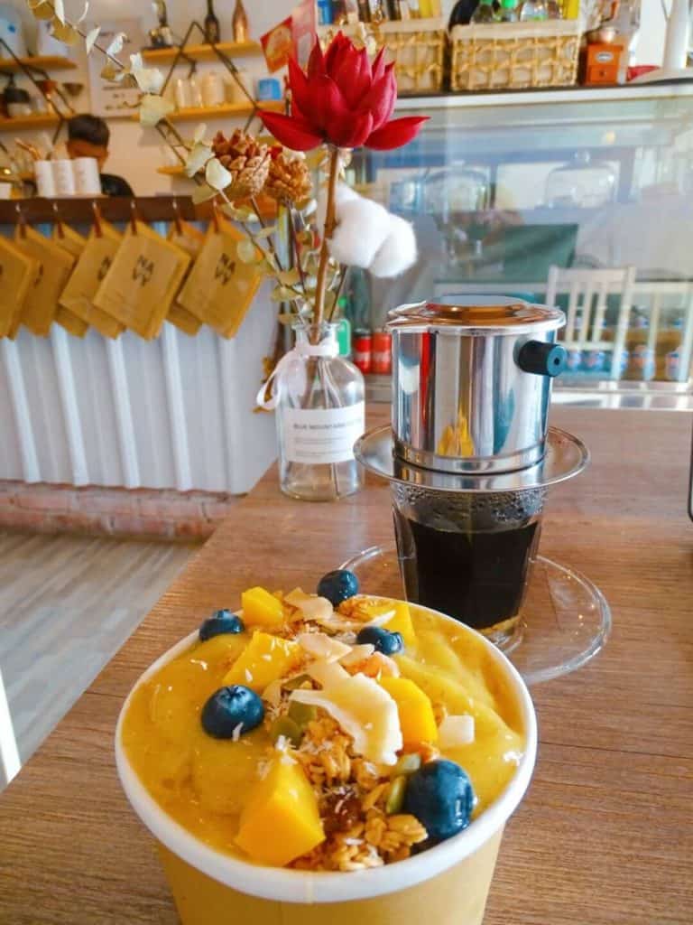 Smoothie bowl at Navy Coffee shop Melaka 