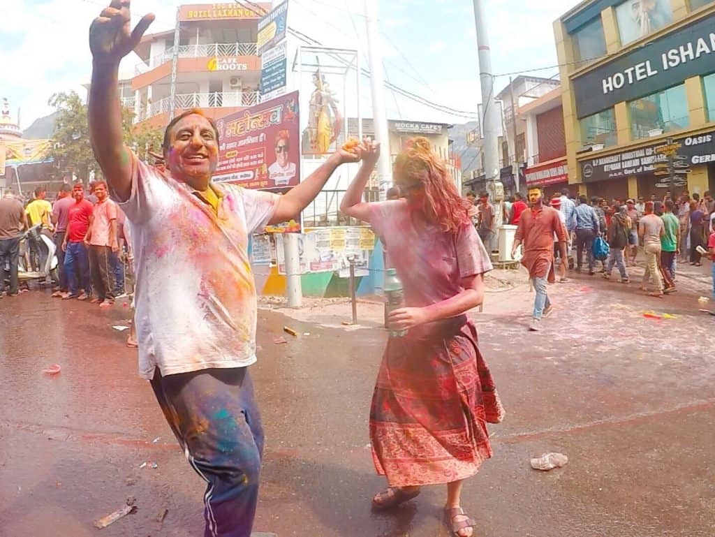 Dancing at Holi Festival India