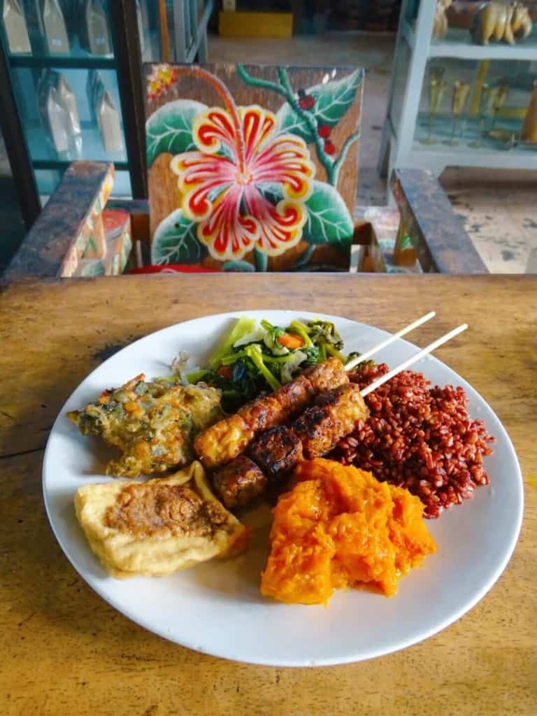 Balinese food Ubud 9 Angels Warung