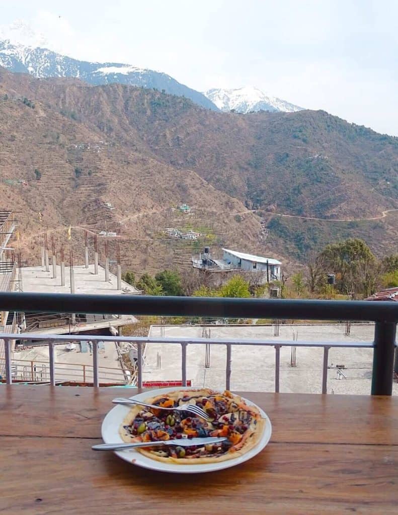 View of mountains from Illiterati CafeMcleod Ganj Dharamshala 
