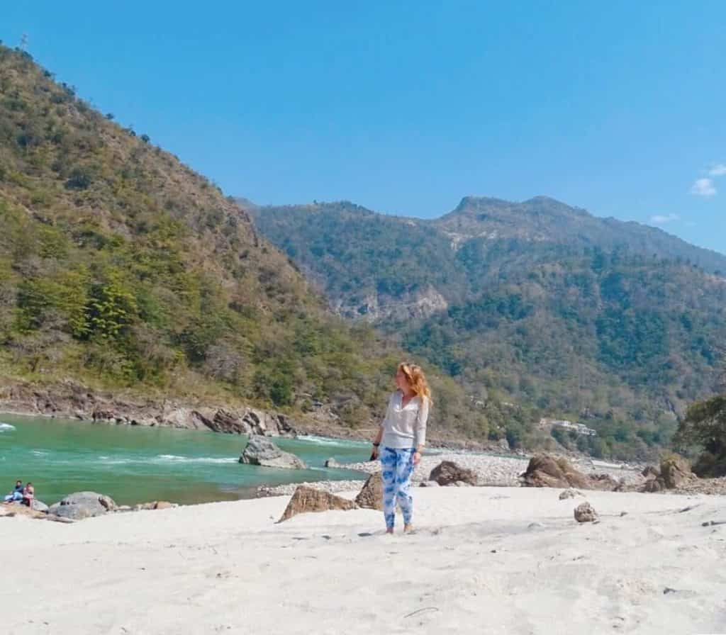 Beach by the Ganges Rishikesh 