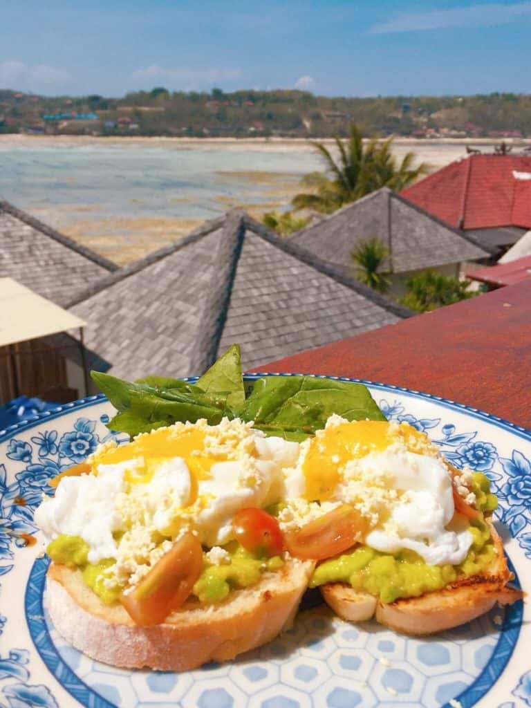 Eggs on toast Next Level Cafe Nusa Ceningan