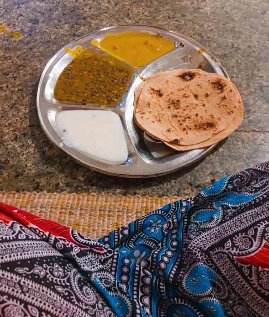 Plate of food at Golden Temple Kitchen Amritsar things to do