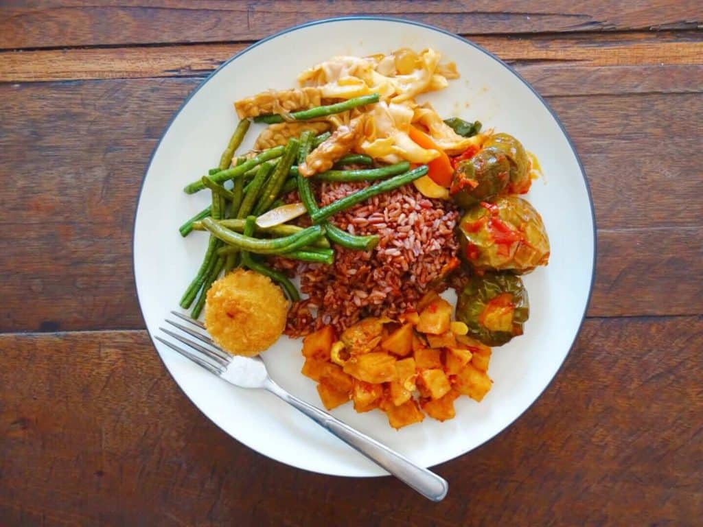 Nasi campur at Warung Bu Mi Canggu