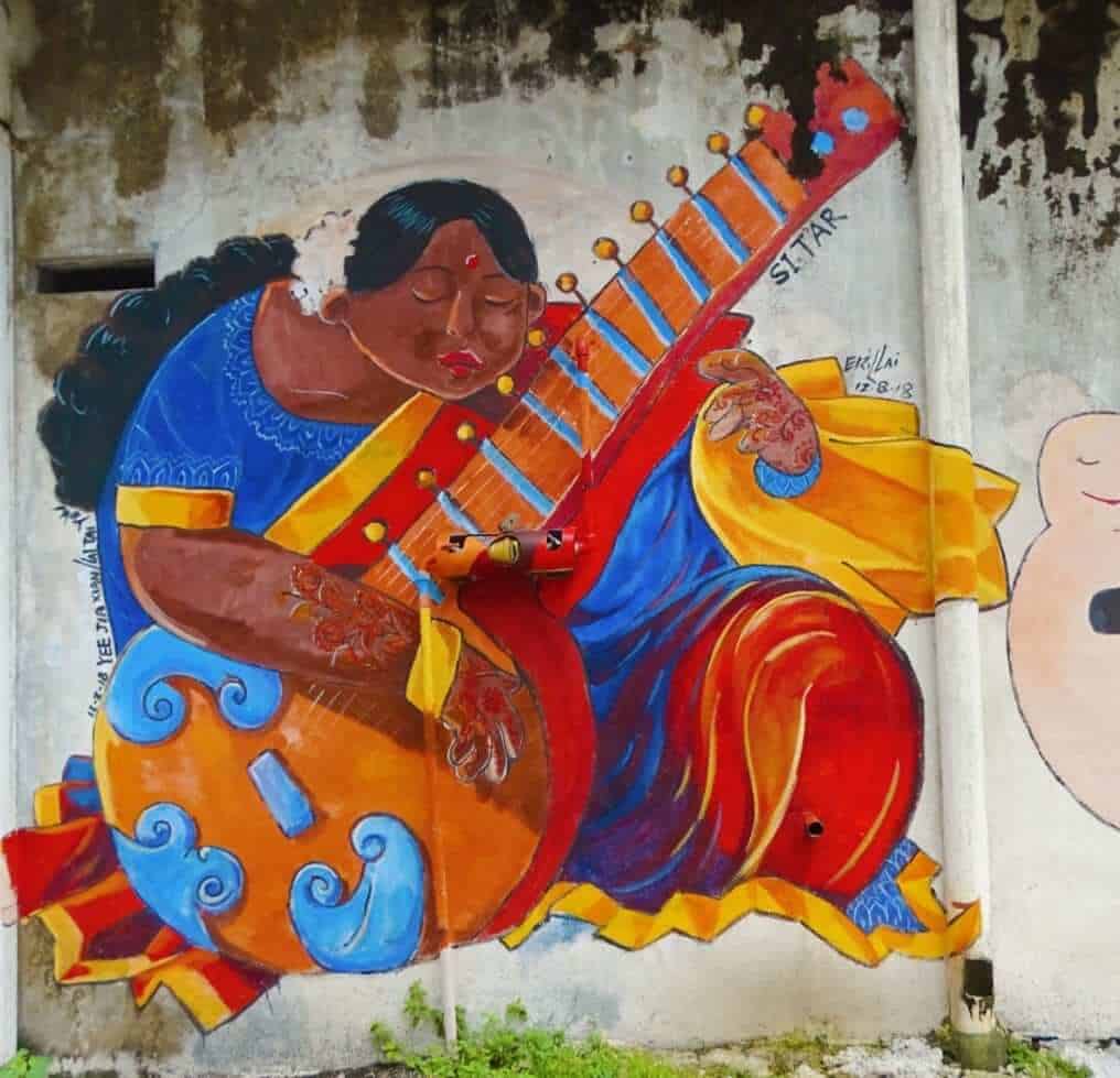 Mural guitar player 