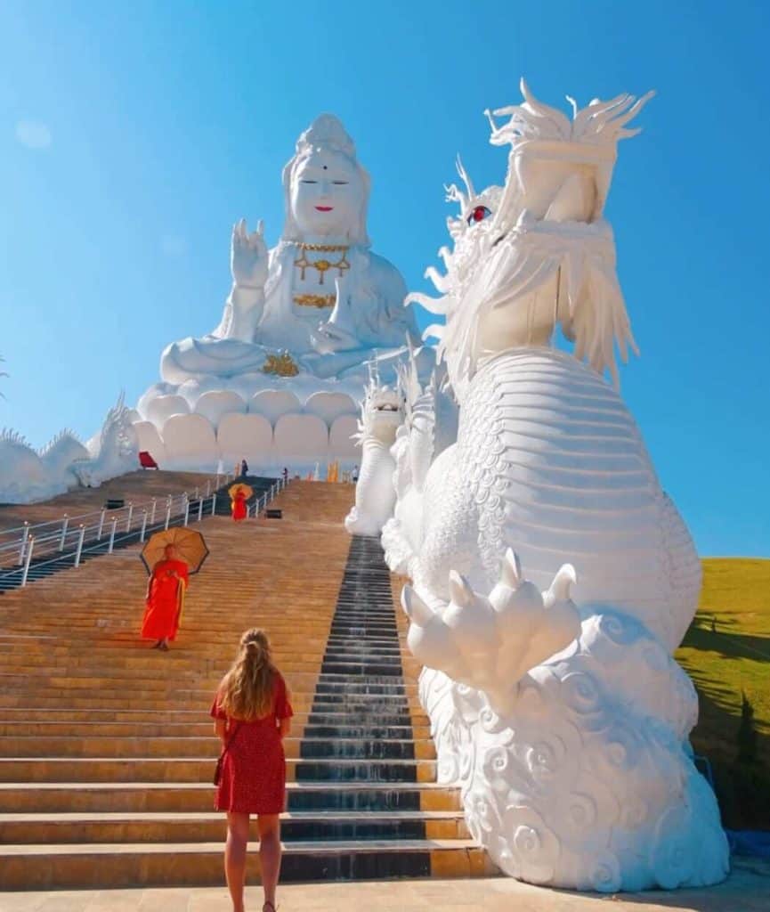 Giant goddess statue Wat Huay Pla Kang 