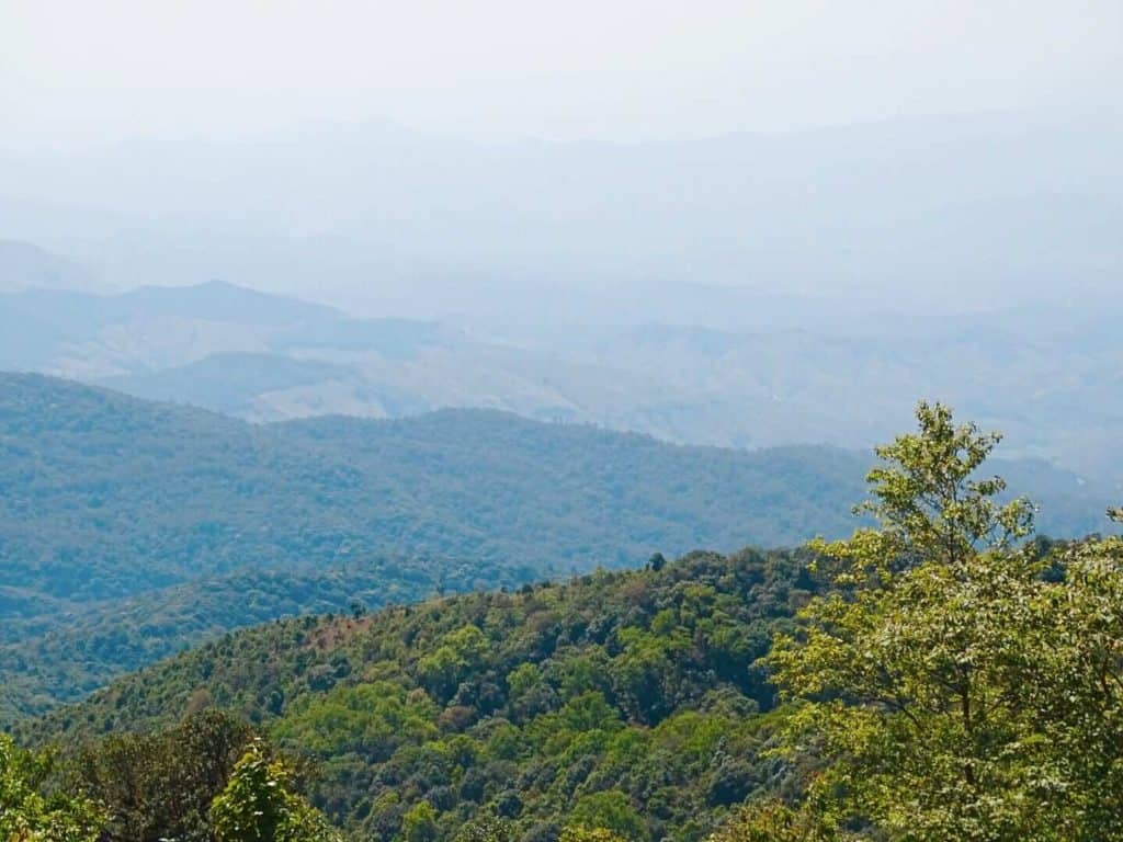 Panoramic view Doi Inthanon National Park 