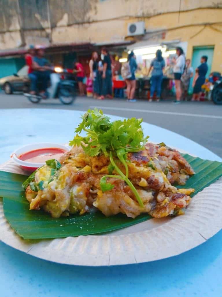 Oyster omelette George Town Penang food