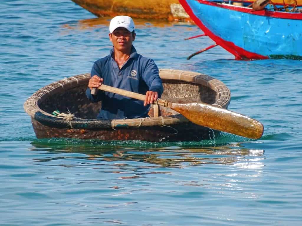 Fishermen basket boat Quy Nhon