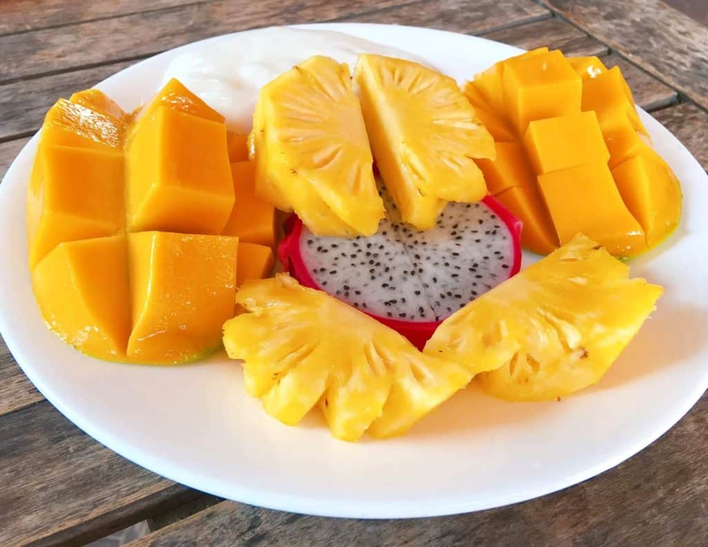 Fruit breakfast Quy Nhon Beach Hostel