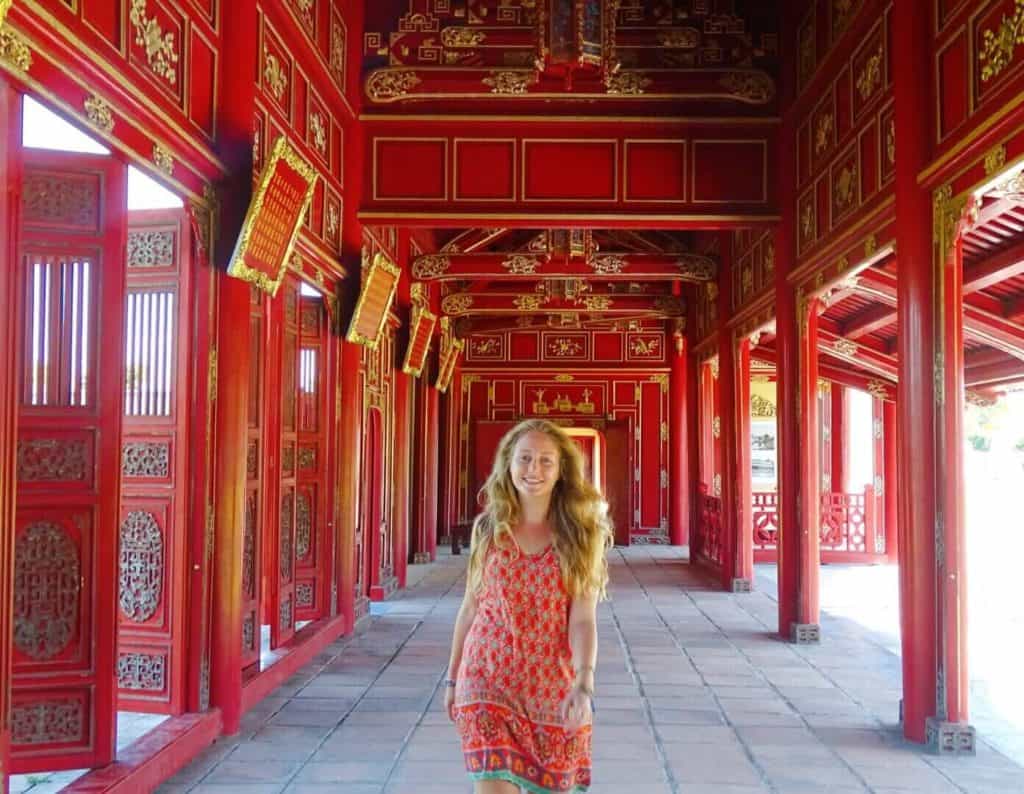 Red hallway Imperial City 