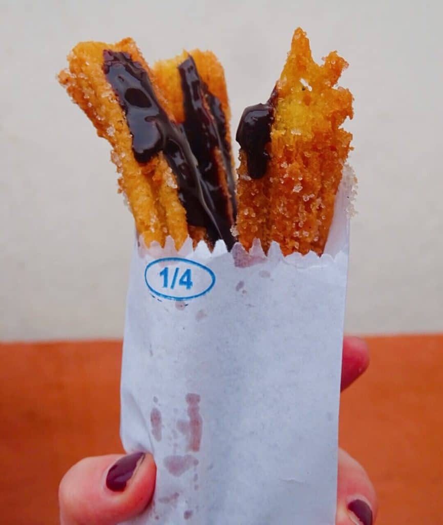 Churros with chocolate what to eat Tepotzlan 