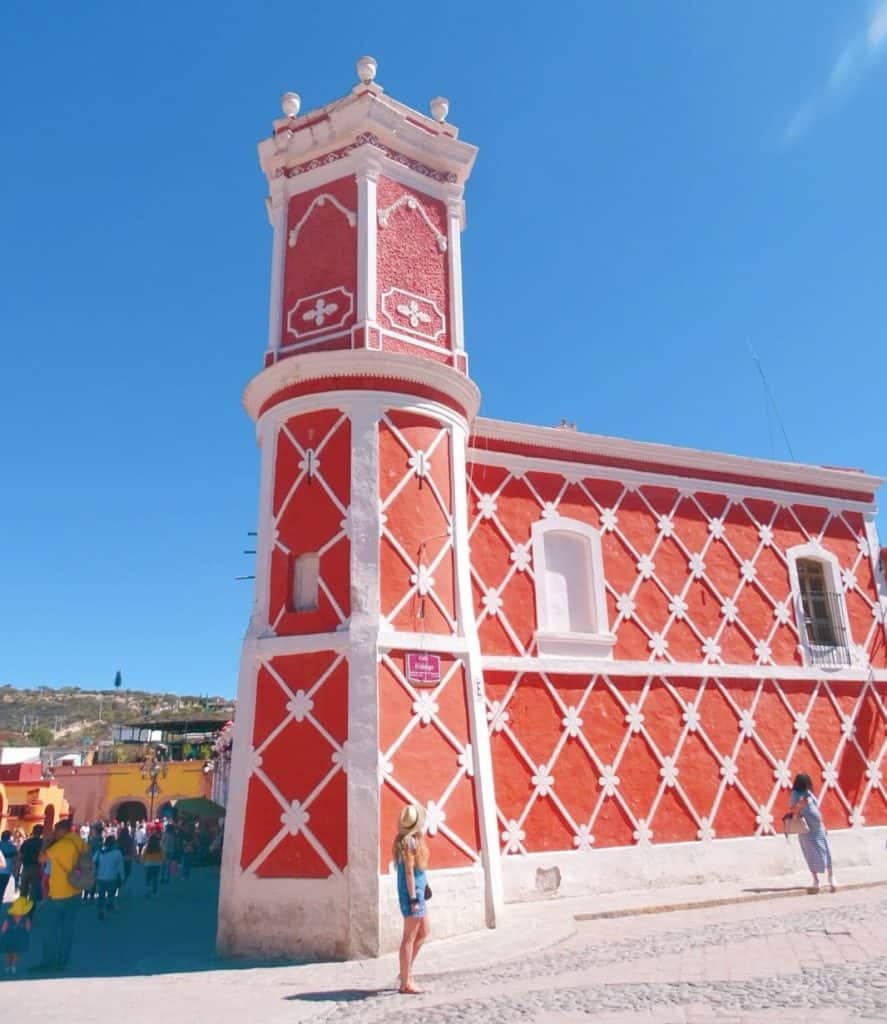 Red church Bernal Queretaro wineries trip