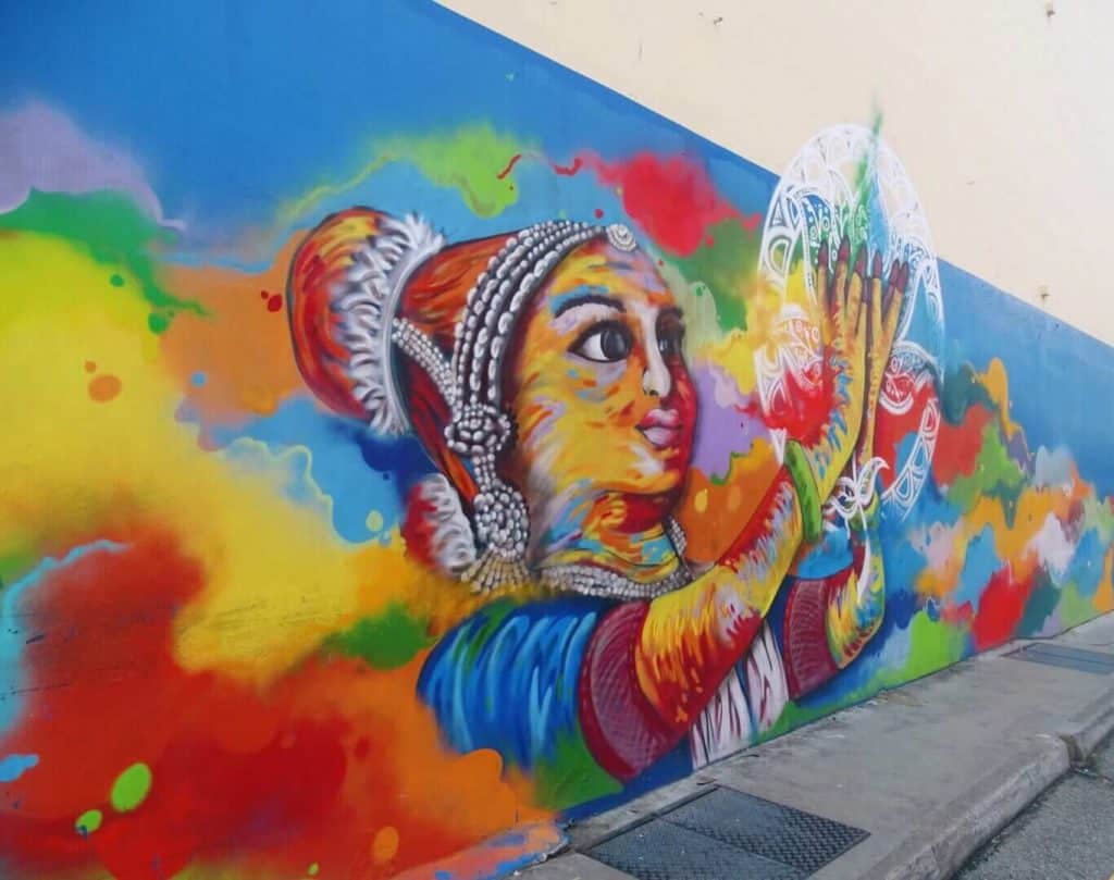 Rainbow mural chinatown
