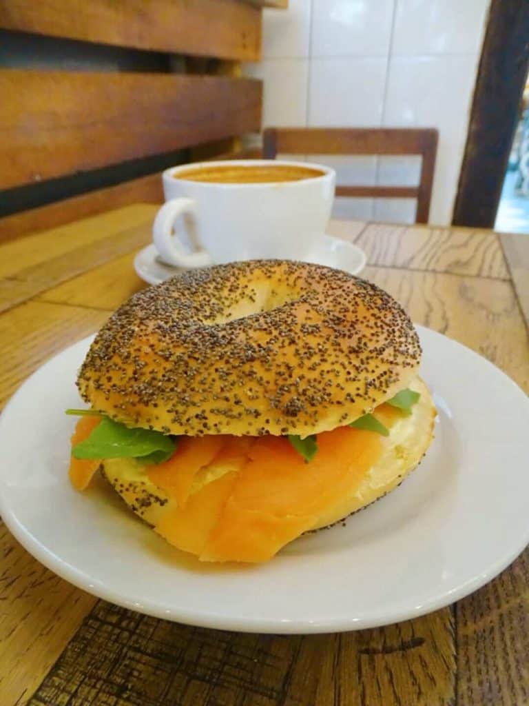 Salmon bagel Mugshot Cafe George Town Penang