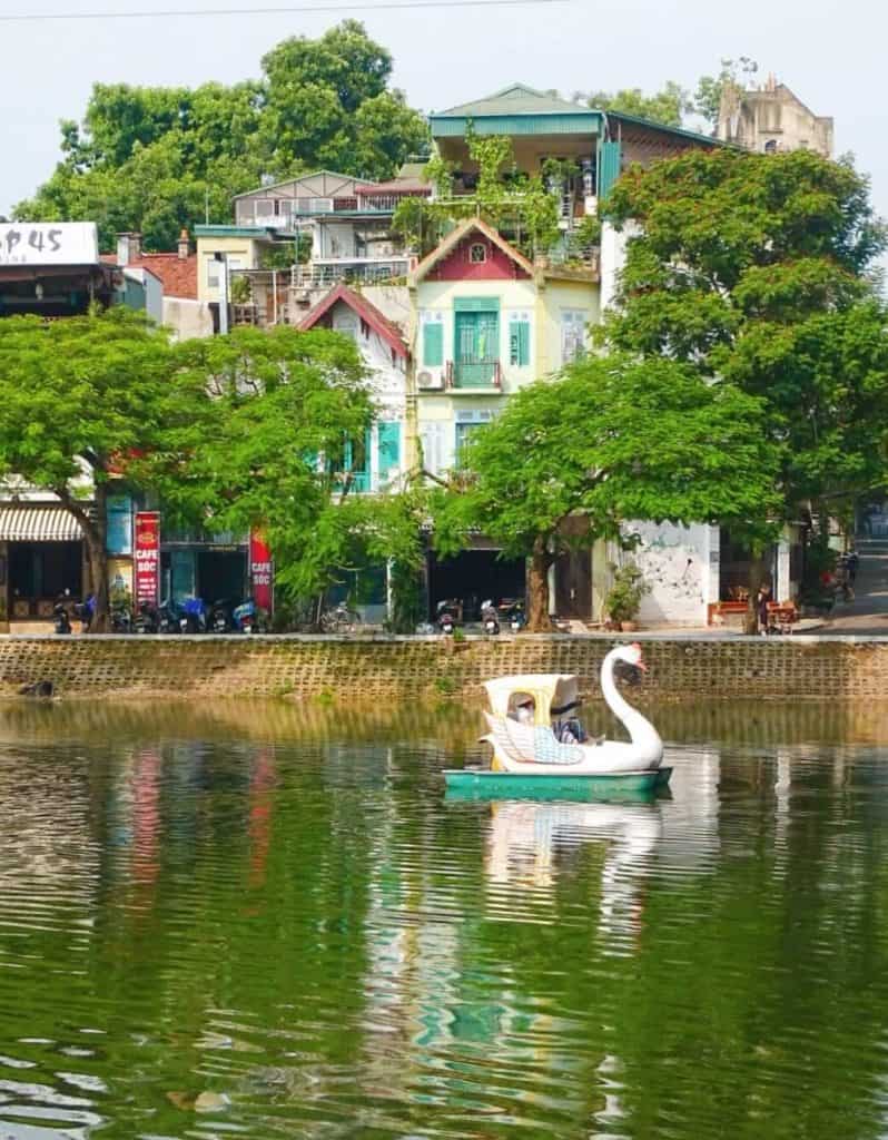 Swan boat Truc Bach Hanoi
