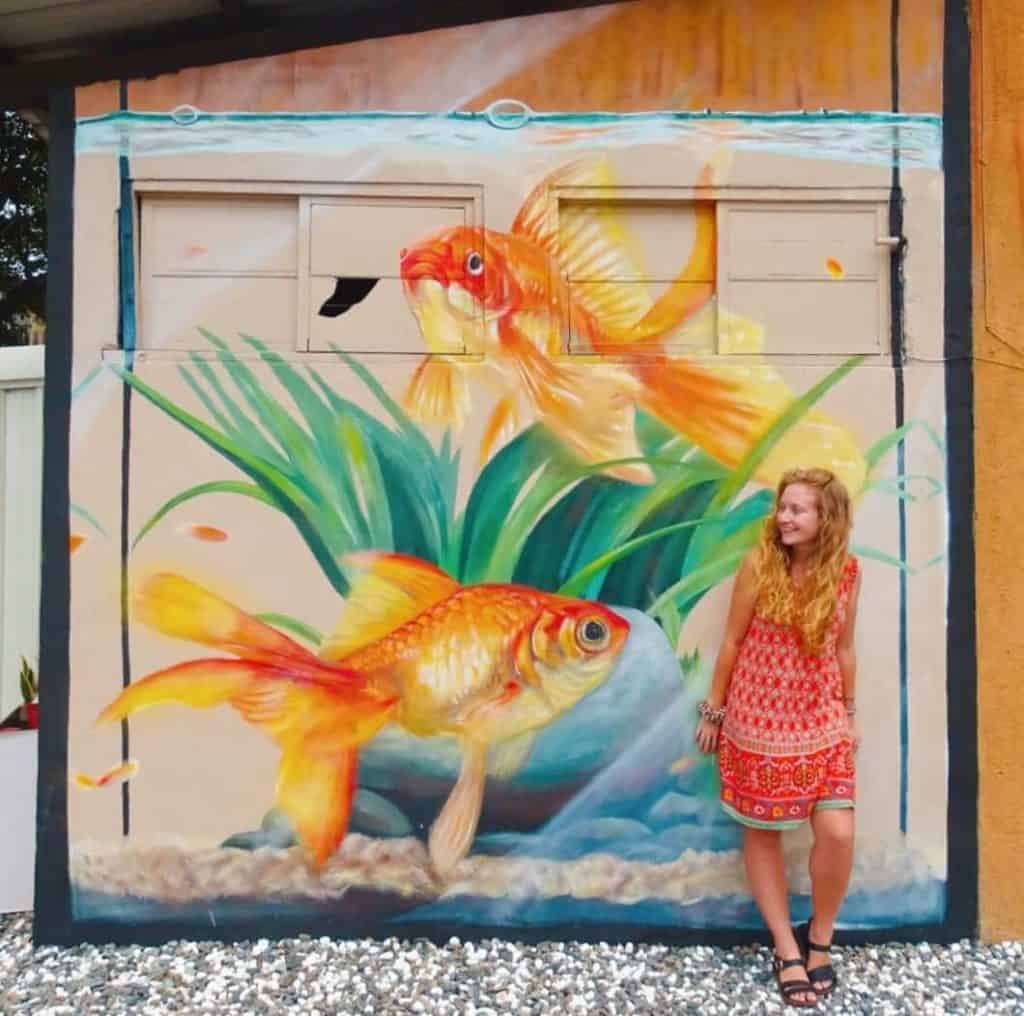 Goldfish art Linya Street Art Village 