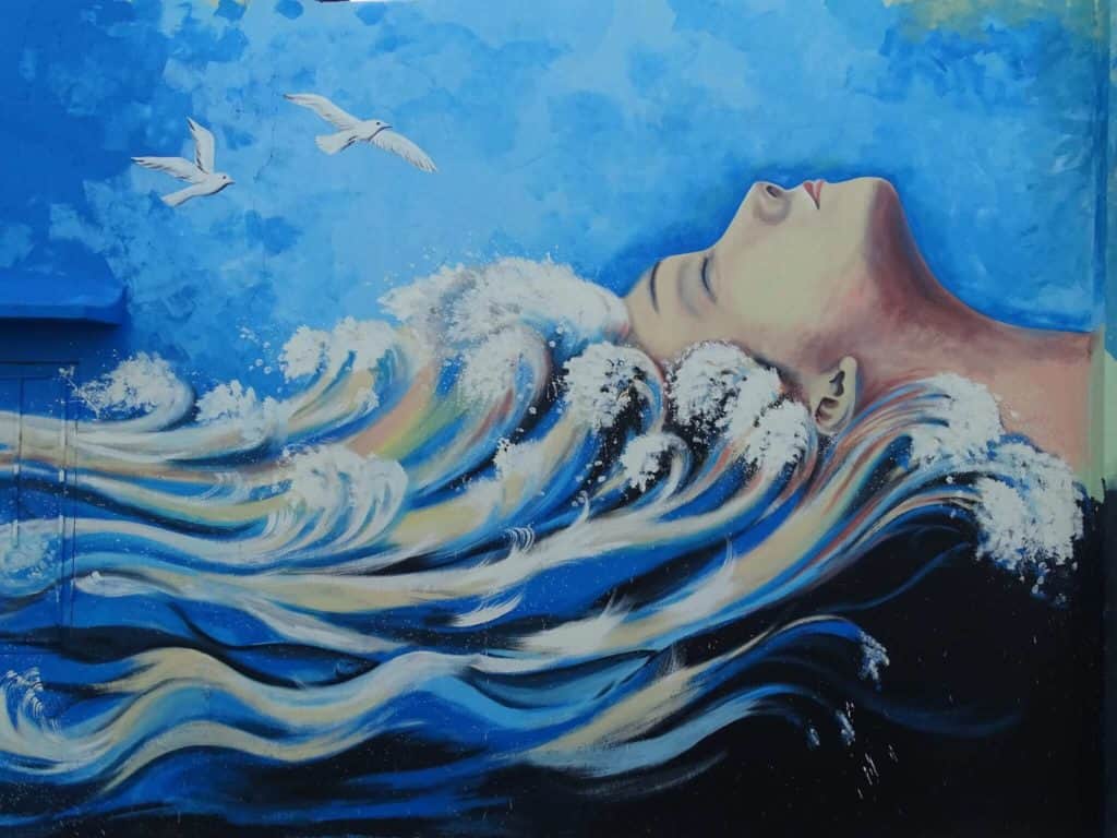 Ocean woman street art 