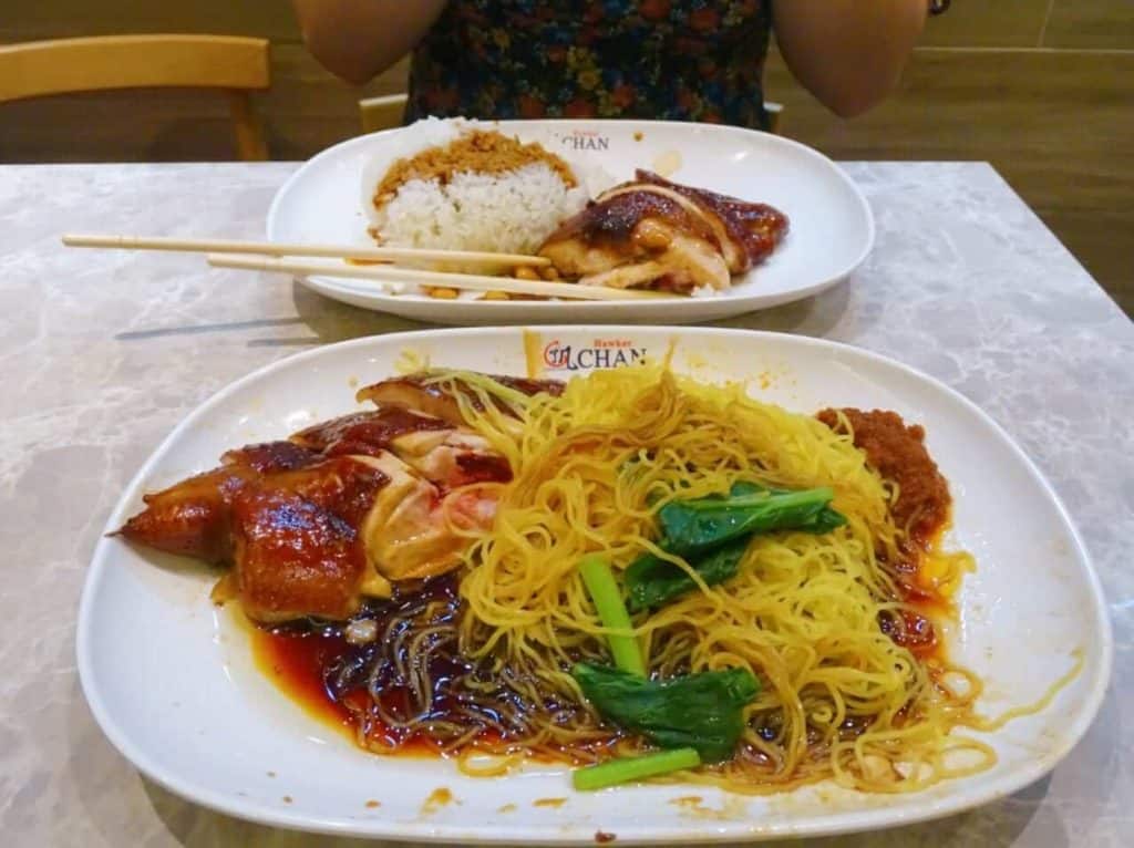 Michelin star chicken noodles Singapore food