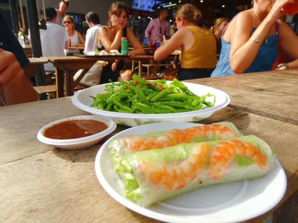 Fresh spring rolls Saigon food