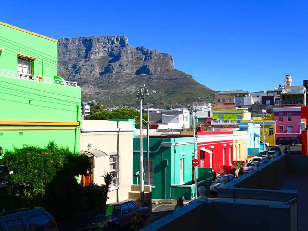 Table Mountain from Bo Kaap Cape Town