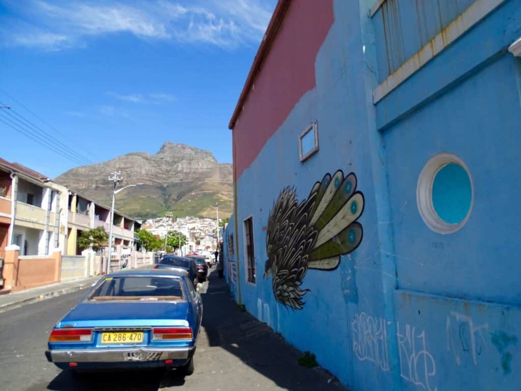 Mountain and street art Cape Town