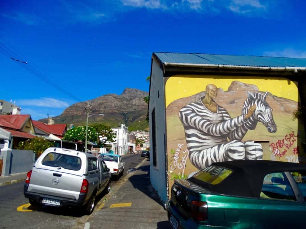 Zebra street art Woodstock Cape Town