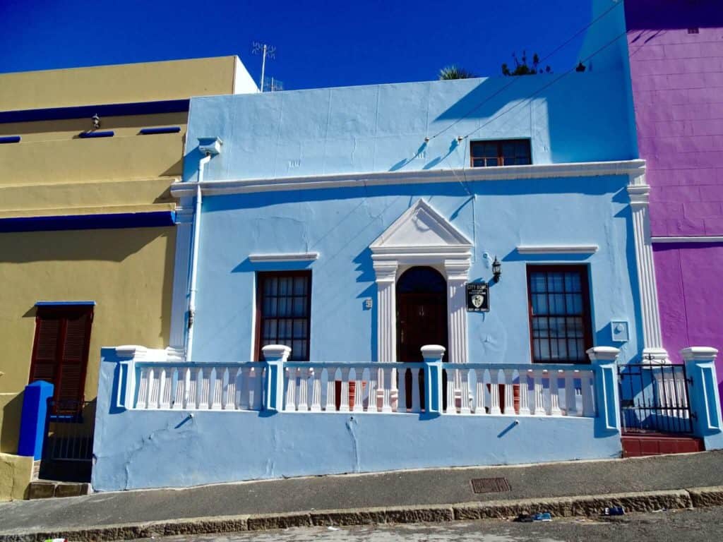 Pale blue house Bo Kaap Cape Town