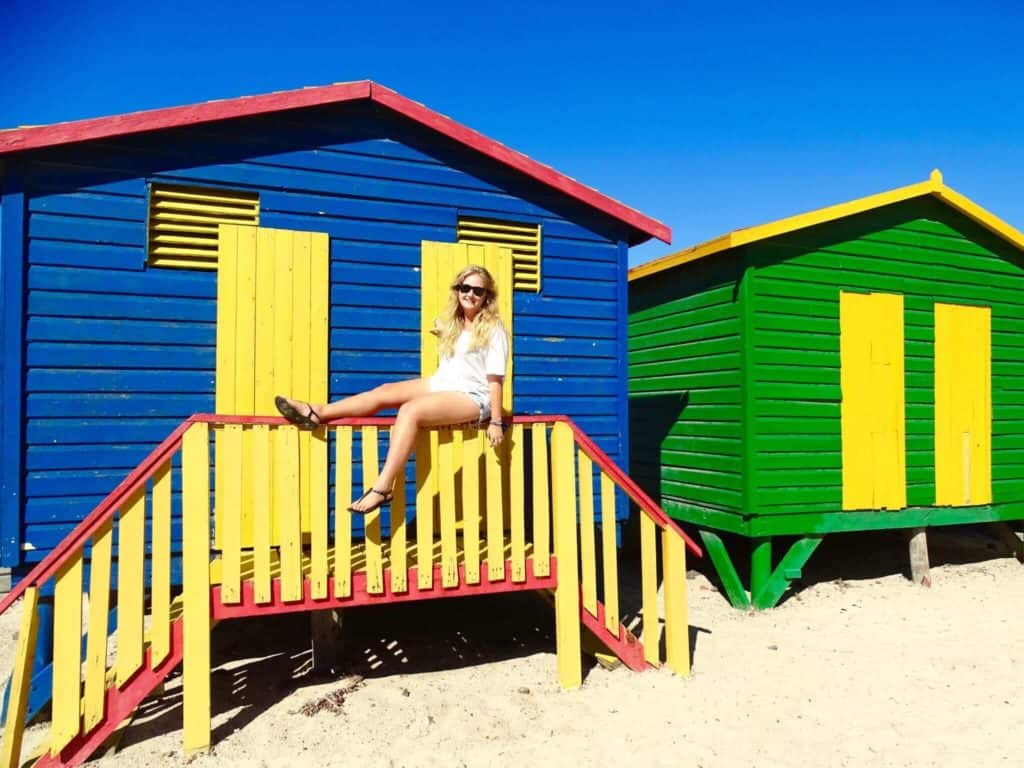 Muizenberg beach huts Cape Point day trip 