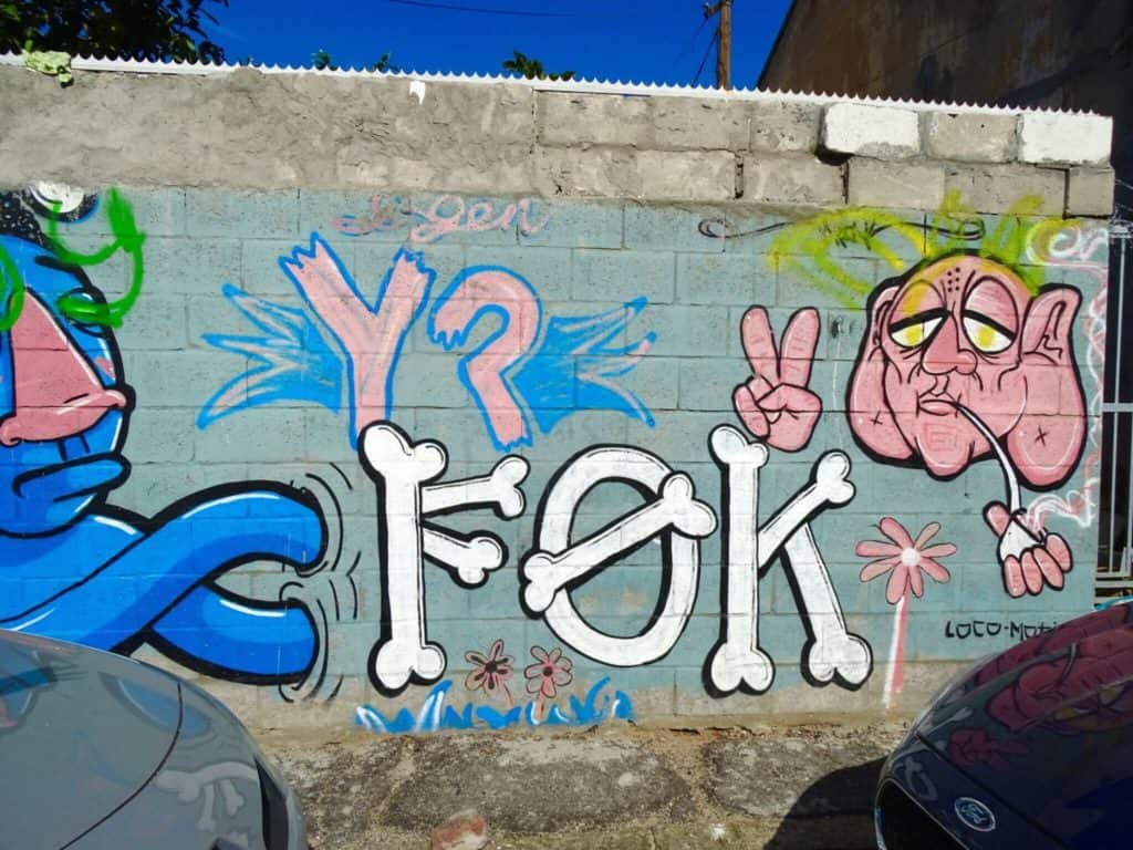 Old man street art Woodstock Cape Town