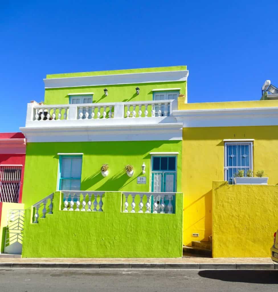 Lime green house Bo Kaap Cape Town