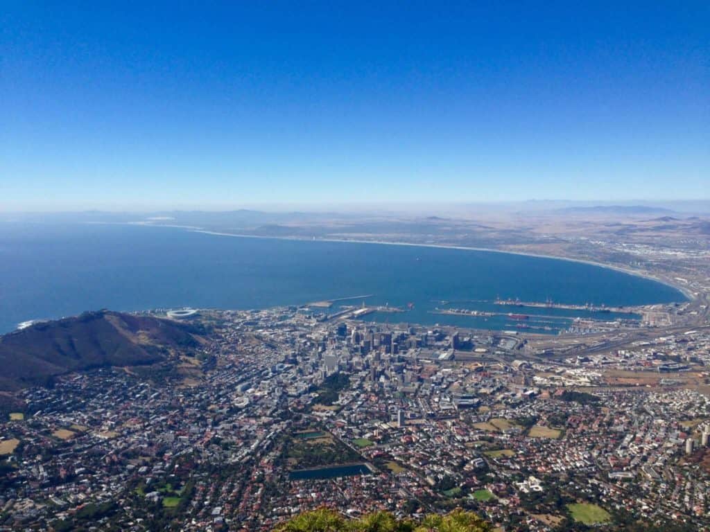 View from Table Mountain Cape Town 
