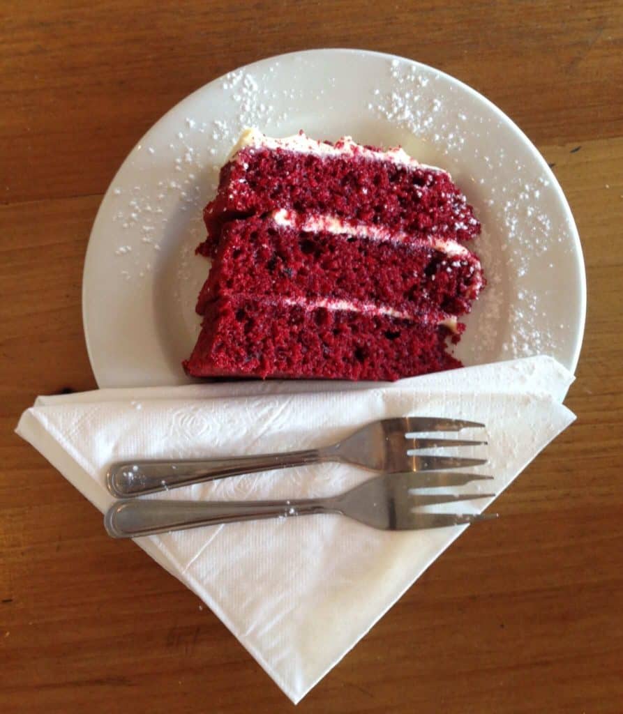 Red velvet cake Lekker Cafe Cape Peninsular 