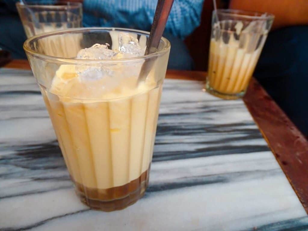 Iced egg coffee Hanoi Cafe Giang