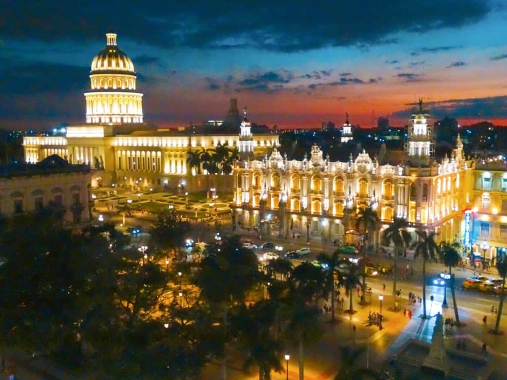 Widok panoramy Hawany Kuba