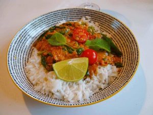 Red Thai curry paste from scratch