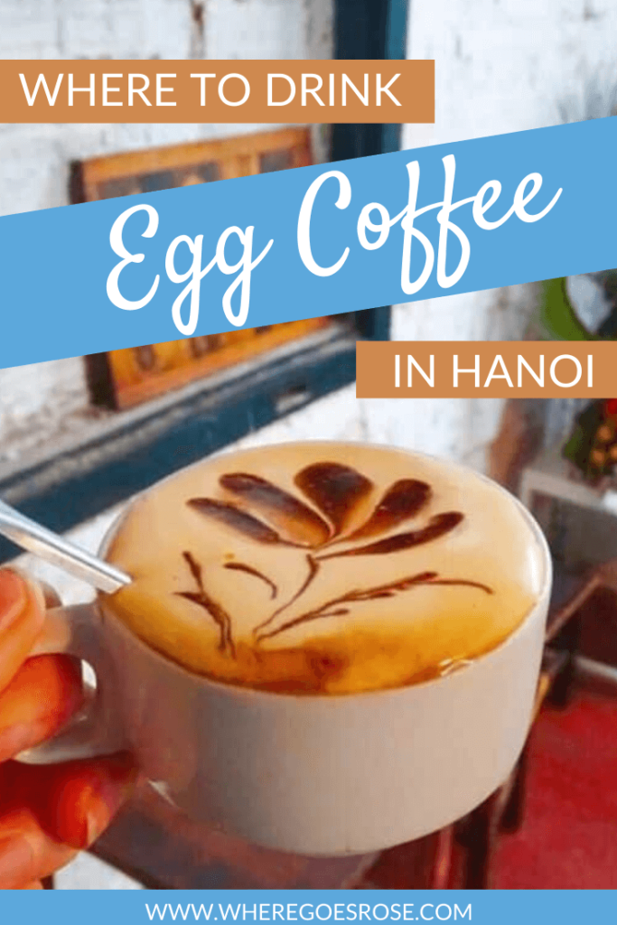 Egg coffee in Hanoi