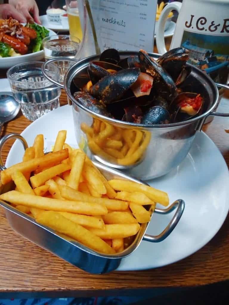 mussels and chips pilot boat west bay