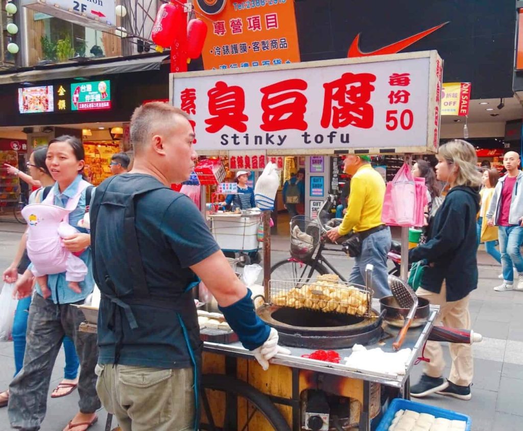 Vendor serving stinky tofu Taiwan facts
