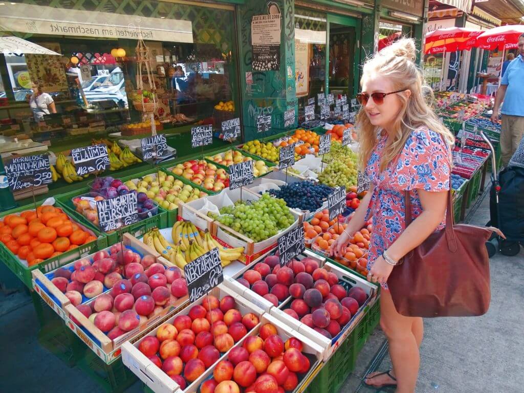 Stalls of fruit and veg