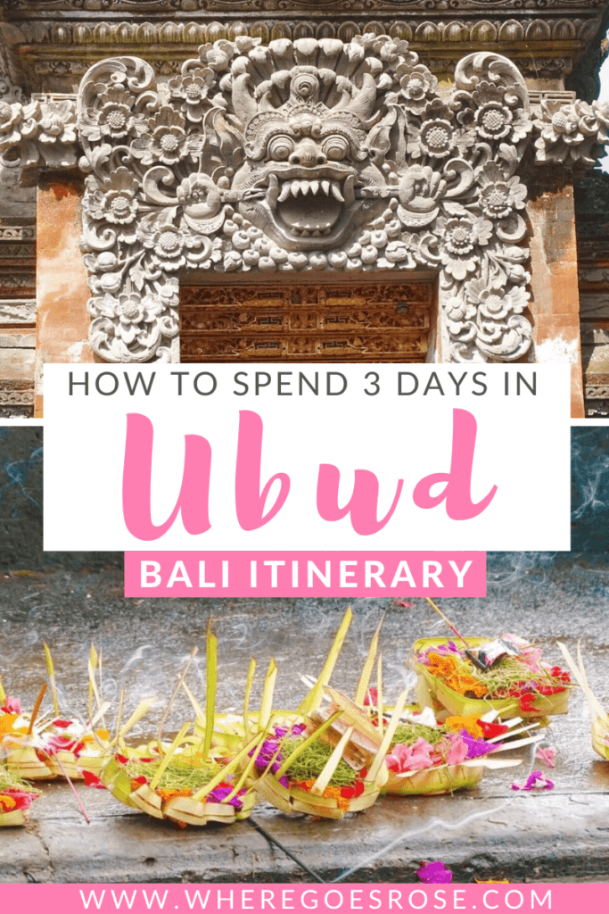 Ubud itinerary