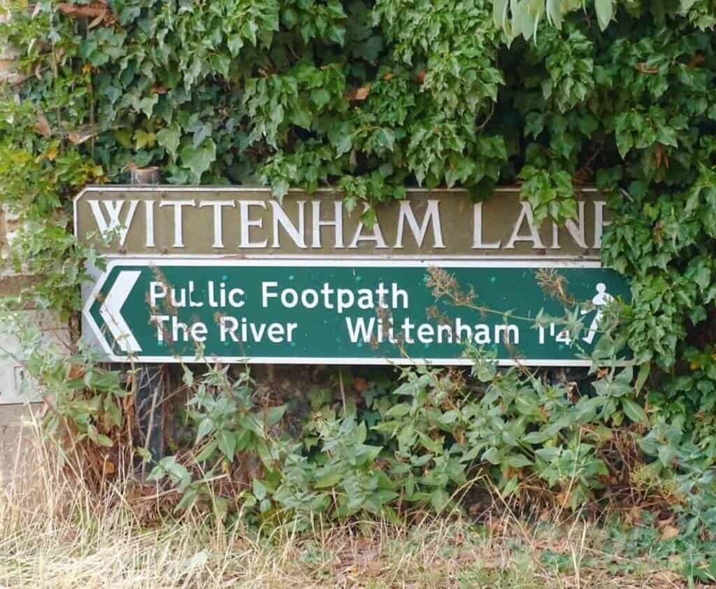 Wittenham Lane footpath