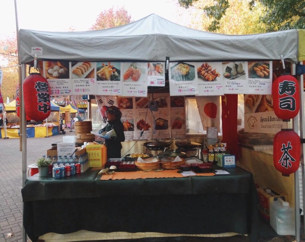 Food market in Oxford UK