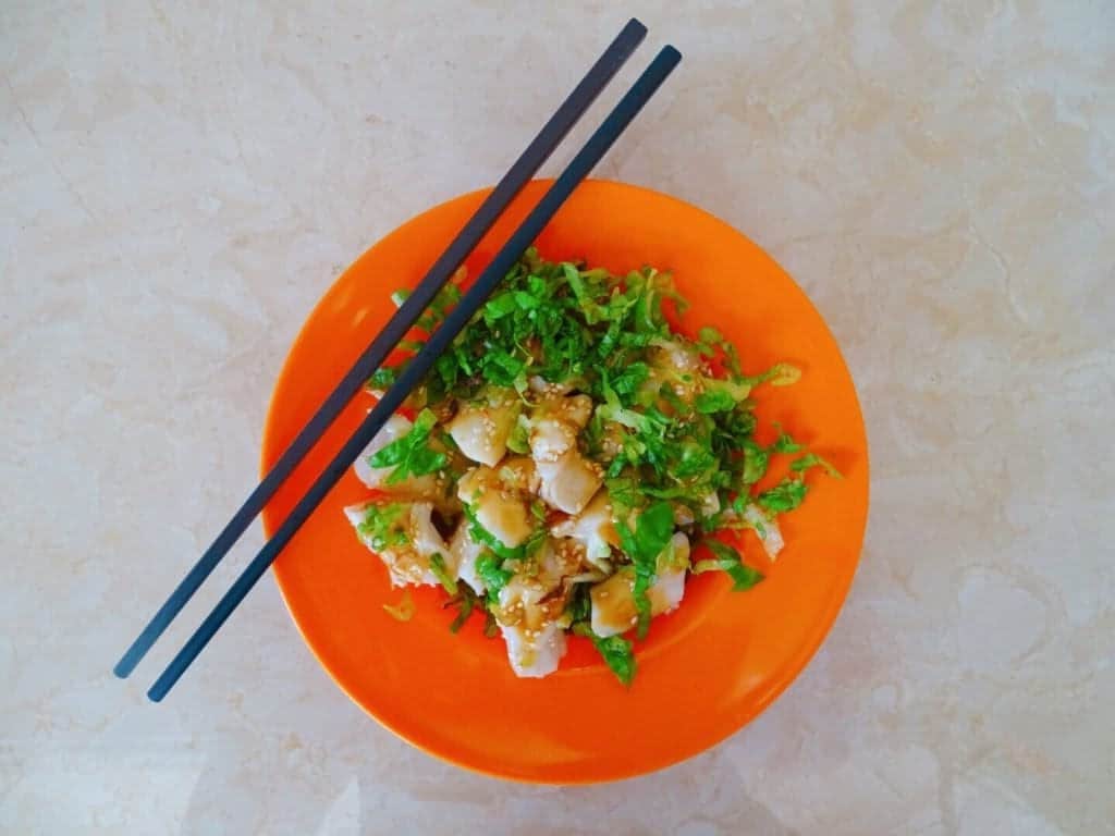 Chee cheong fun at Shui Xian Su Shi Yuan Vegetarian Restaurant Melaka