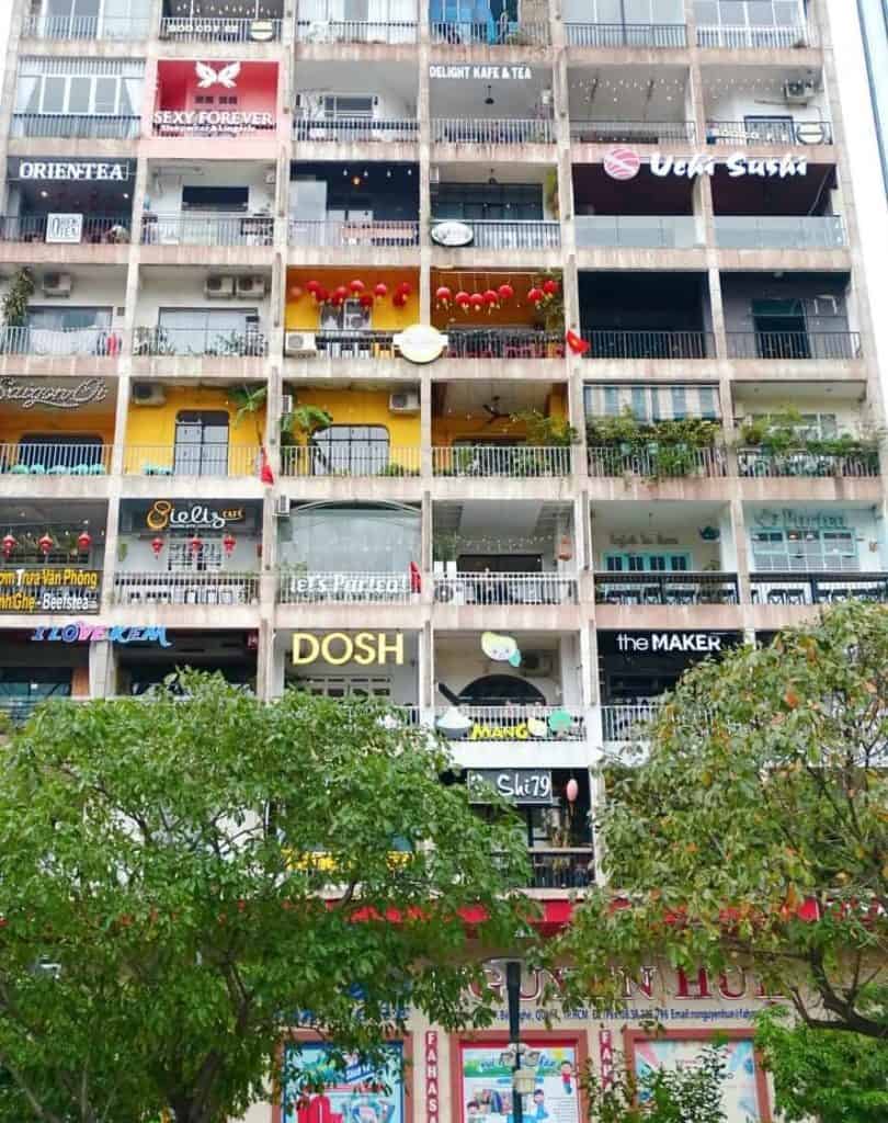 Cafe apartment building Saigon 