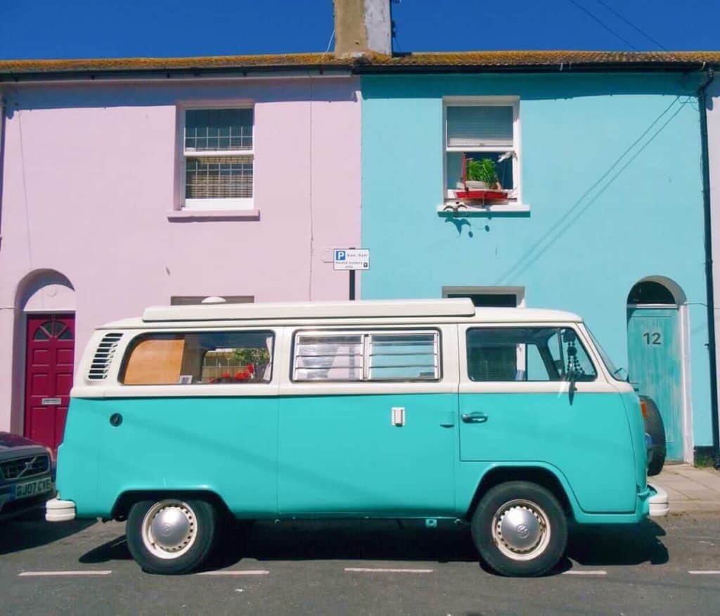 Colourful van England