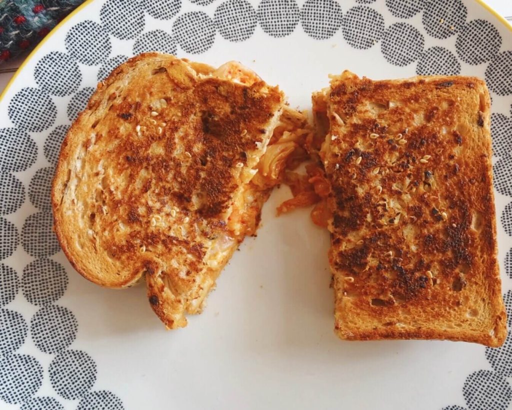 Kimchi grilled cheese recipe