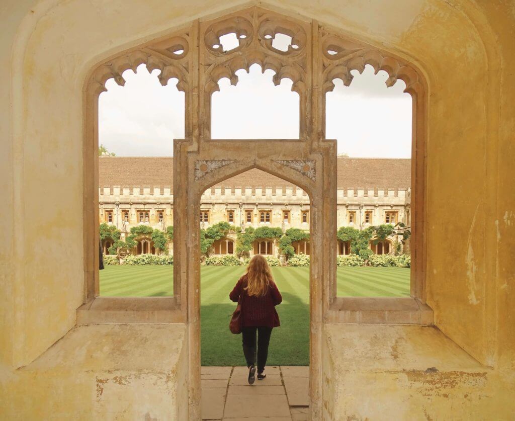 Magdalen quad visiting Oxford colleges